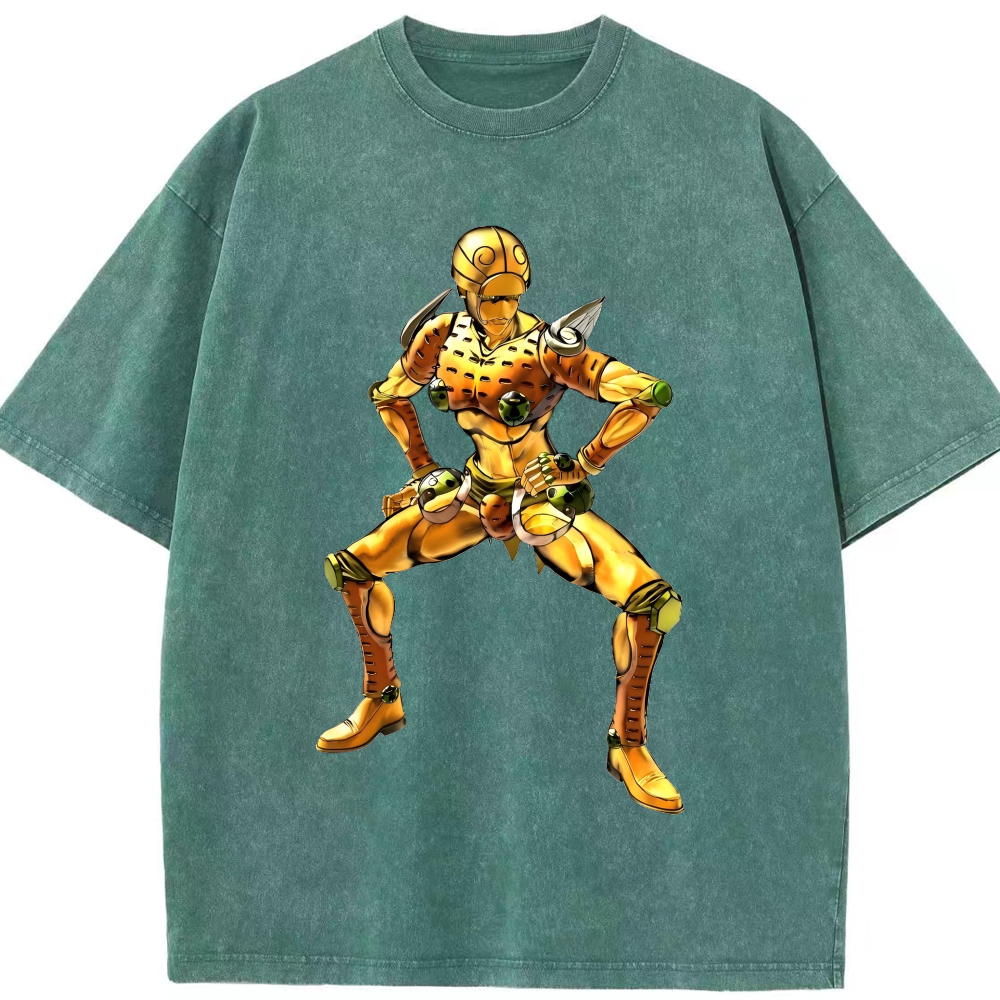 （画像用） ジョジョの奇妙な冒険 ジョルノ?ジョバァーナ JoJo's Bizarre Adventure Giorno Giovanna 綿100% ヴィンテージ風 半袖Tシャツ（フロントプリント）